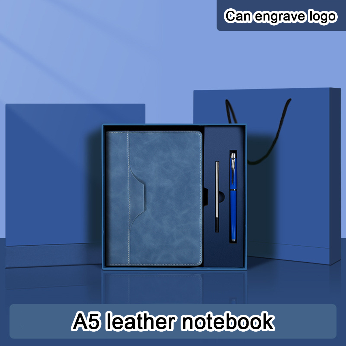 Leatherwork Logo - (สามารถแกะสลักโลโก้ได้) สมุดบันทึกนักเรียนหนัง A5, ไดอารี่, สมุดบันทึกธุรกิจ, สมุดบันทึกการประชุม,