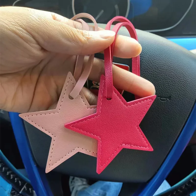 Leatherwork Ruler - Star PU หนังพู่พวงกุญแจ Charms Tassels FIVE-pointed