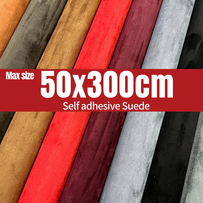 Leatherwork Vise - Plush Suede Self กาวหนังหนังนิ่มผ้ากํามะหยี่ผ้าสําหรับการปรับเปลี่ยนภายในรถแผงประตู Workbench DIY