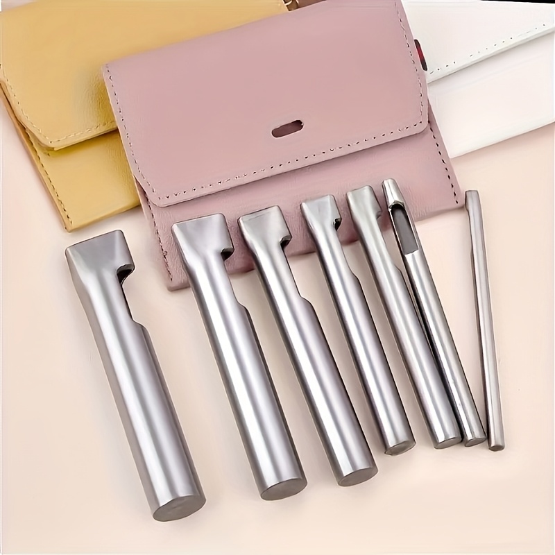 Leather Punch Revolving - เครื่องเจาะรูหนังรูปวงรี 5 ชิ้น สำหรับสายนาฬิกา สายหนัง แบบแบน