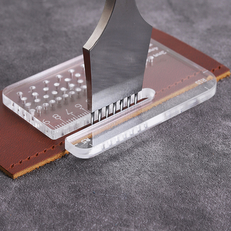 Leatherwork Ruler - เครื่องมือช่วยตัดหนังแบบแมนนวล รุ่นใหม่ 1 ชิ้น พร้อมที่ดึงอะคริลิกใสหนา 4