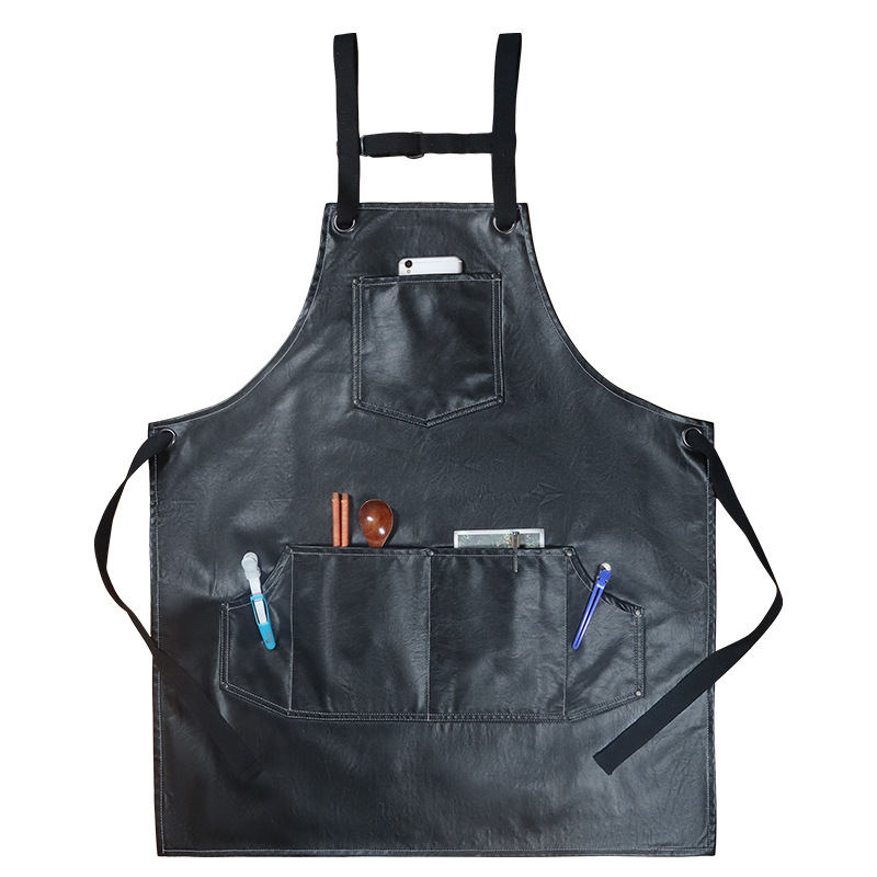 Leatherwork Logo - 2023ชุดเครื่องหนัง PU นิ่มราคาแพงสำหรับเซิร์ฟเวอร์สายเอี๊ยมสำหรับทำอาหารในห้องครัวอุปกรณ์ทำความสะอาดโลโก้ตามสั่ง