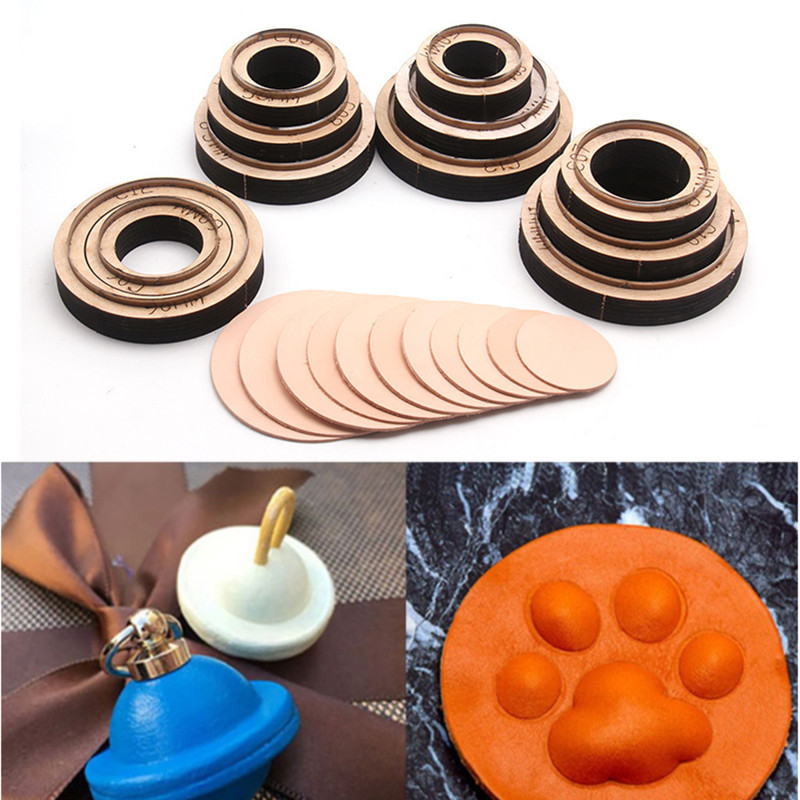 Leatherwork Templates - 1 ชิ้นรอบหนังตัด Die DIY Coaster หนังแม่แบบมีด