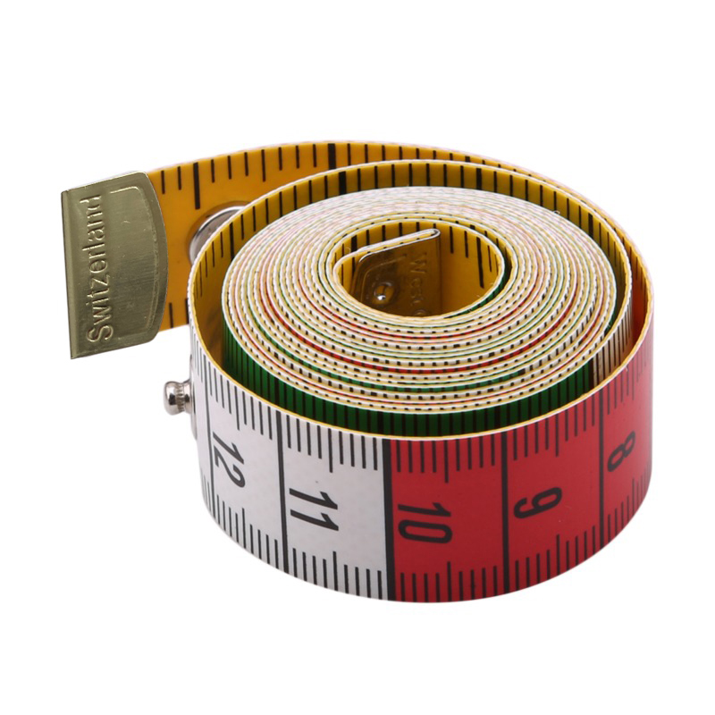 Leatherwork Ruler - เทปวัดตัวแบบนุ่ม 1.5 เมตร พร้อมตัวล็อคแบบกด ใช้สำหรับวัดสัดส่วนร่างกาย ไม้บรรทัดสองด้าน
