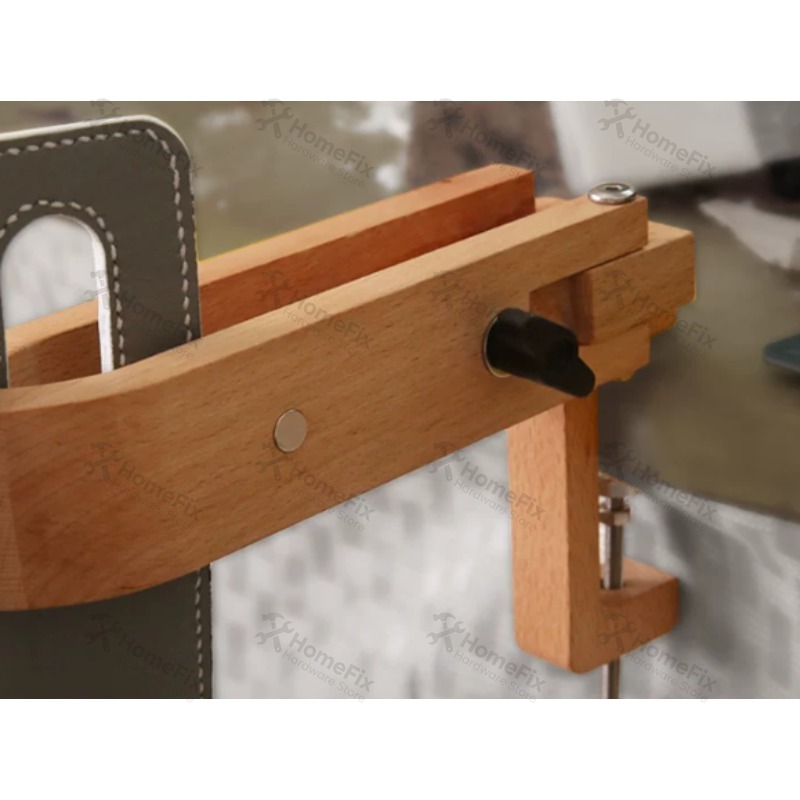 Leatherwork Vise - ม้าไม้สำหรับงานเย็บหนัง 1 ชิ้น, แท่นจับหนังสำหรับงานฝีมือบนโต๊ะ, ที่หนีบหนังสำหรับงาน DIY