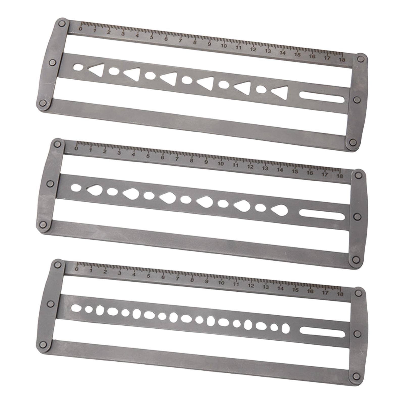 Leatherwork Ruler - ไม้บรรทัดช่วยจัดตำแหน่งสายพาน ไม้บรรทัดปลายสายพาน, เครื่องมือจัดตำแหน่งสายพานที่แข็งแรงสำหรับงานฝีมือ
