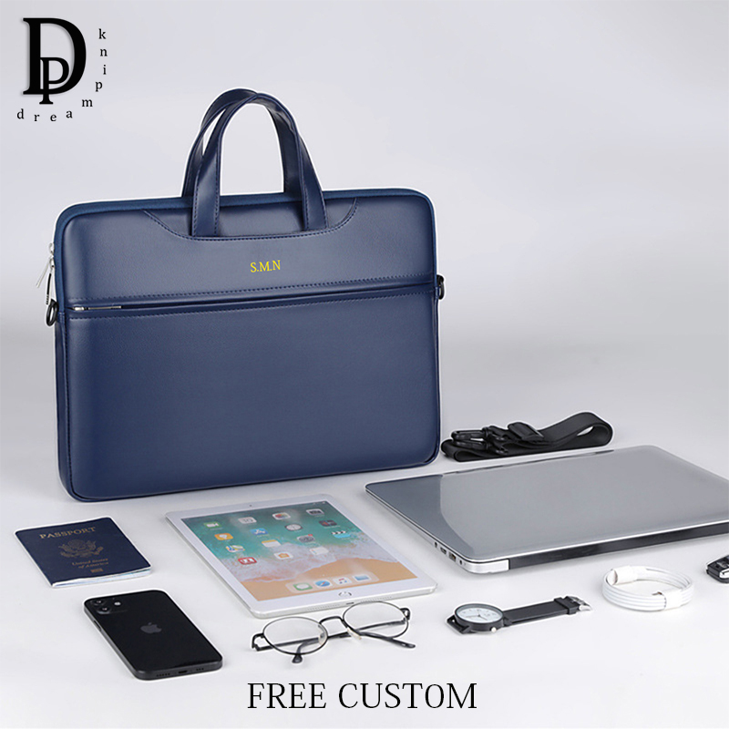 Leather Work Laptop Bag - กระเป๋าเอกสารธุรกิจสำหรับผู้ชายหนัง PU ความจุมากกระเป๋าใส่แล็ปท็อป ofiice กระเป๋าถือแฟชั่นแบรนด์หรูออกแบบได้ตามต้องการ