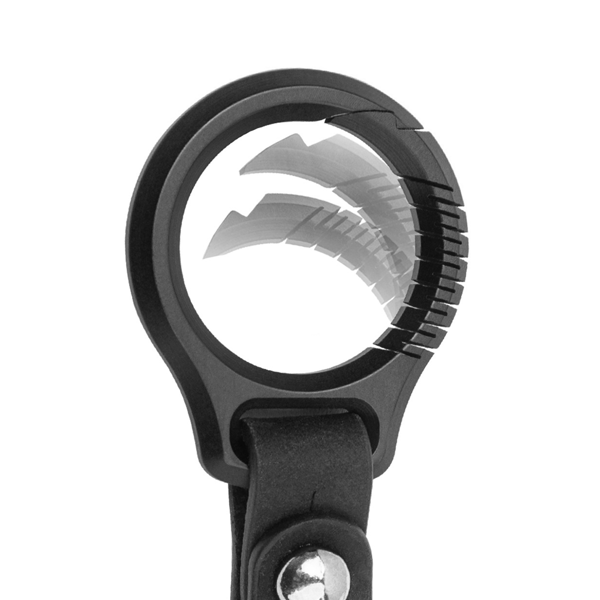 Leatherwork Ruler - พวงกุญแจรถทำจากหนังสำหรับผู้ชายหรูหราทำจากไทเทเนี่ยมสีดำน้ำหนักเบาเครื่องประดับ EDC สำหรับที่ใส่พวงกุญแจเครื่องประดับหัวเข็มขัดของขวัญ