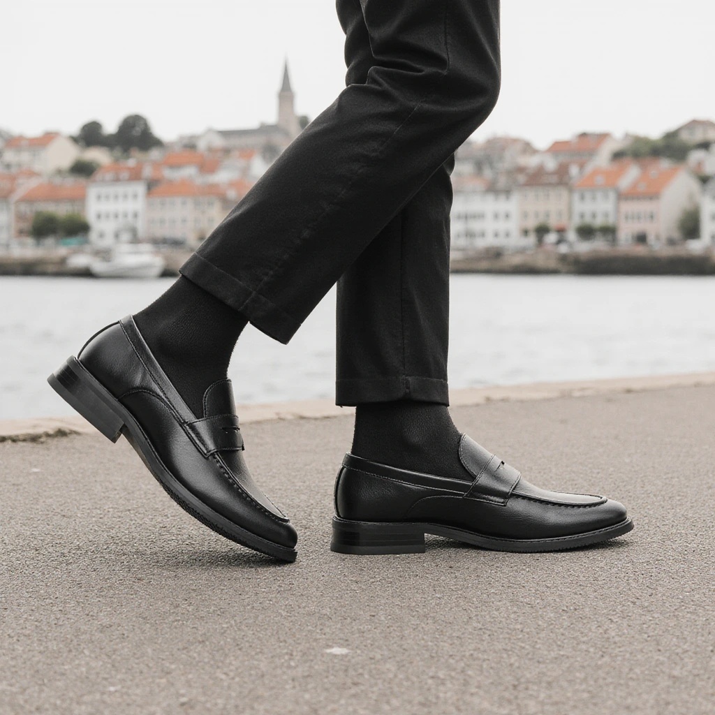 รองเท้าโลฟเฟอร์สีดำสำหรับผู้ชา - Leatherworking Classic บทวิจารณ์และราคา