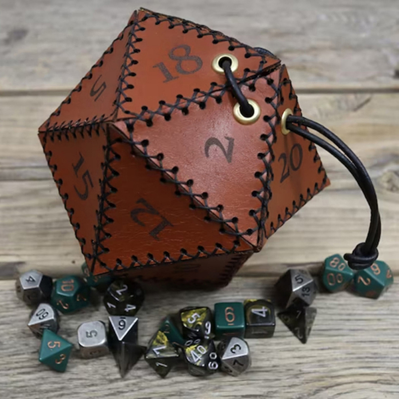 ใหม่กระเป๋าหนัง D20ลูกเต๋ากล่อ - Leatherwork Ideas บทวิจารณ์และราคา