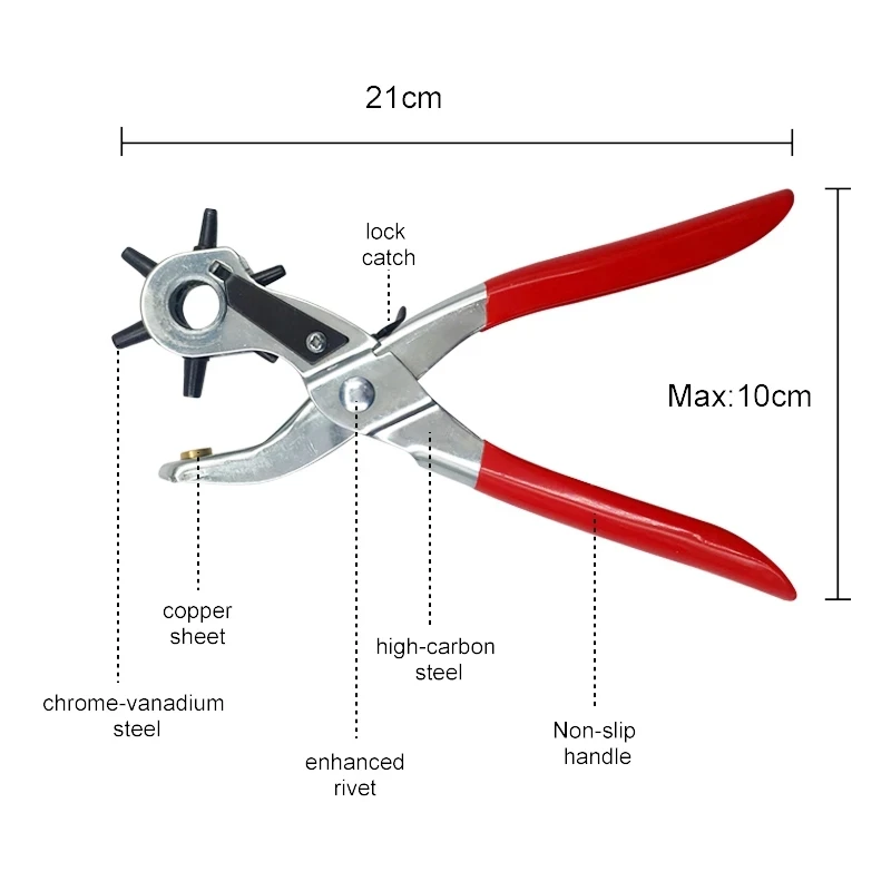 เครื่องเจาะตาไก่แบบหมุนคีมเจาะ - Leather Punch Revolving บทวิจารณ์และราคา