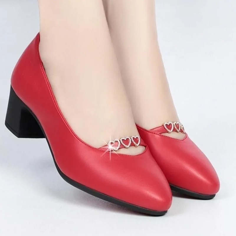 รองเท้าส้นสี่เหลี่ยมสีดำ Comfo - Leatherworking Classic บทวิจารณ์และราคา