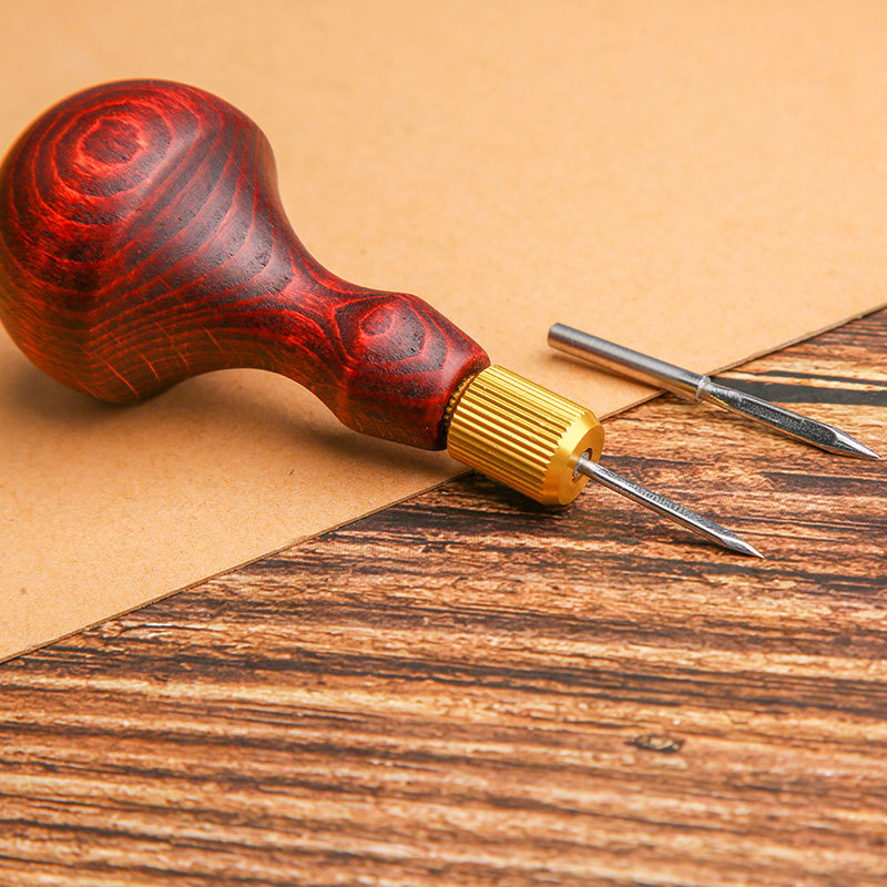 1 ชุด DIY หนัง Punch Awl ไม้ H - Leather Punch Revolving บทวิจารณ์และราคา