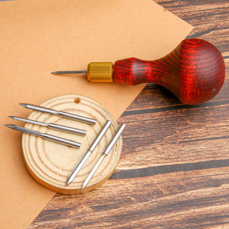 1 ชุด DIY หนัง Punch Awl ไม้ H - Leather Punch Revolving บทวิจารณ์และราคา