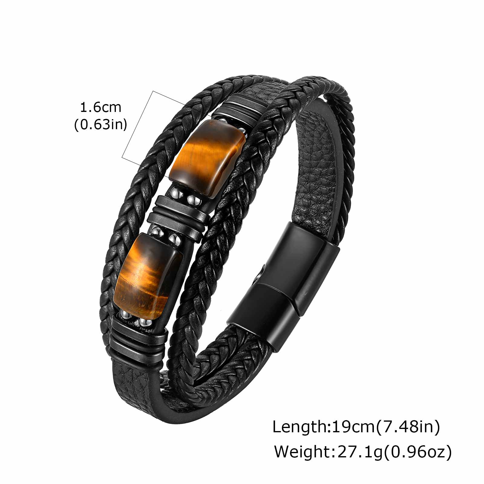 กำไลข้อมือหนังถักสำหรับผู้ชาย  - Leatherwork Logo บทวิจารณ์และราคา
