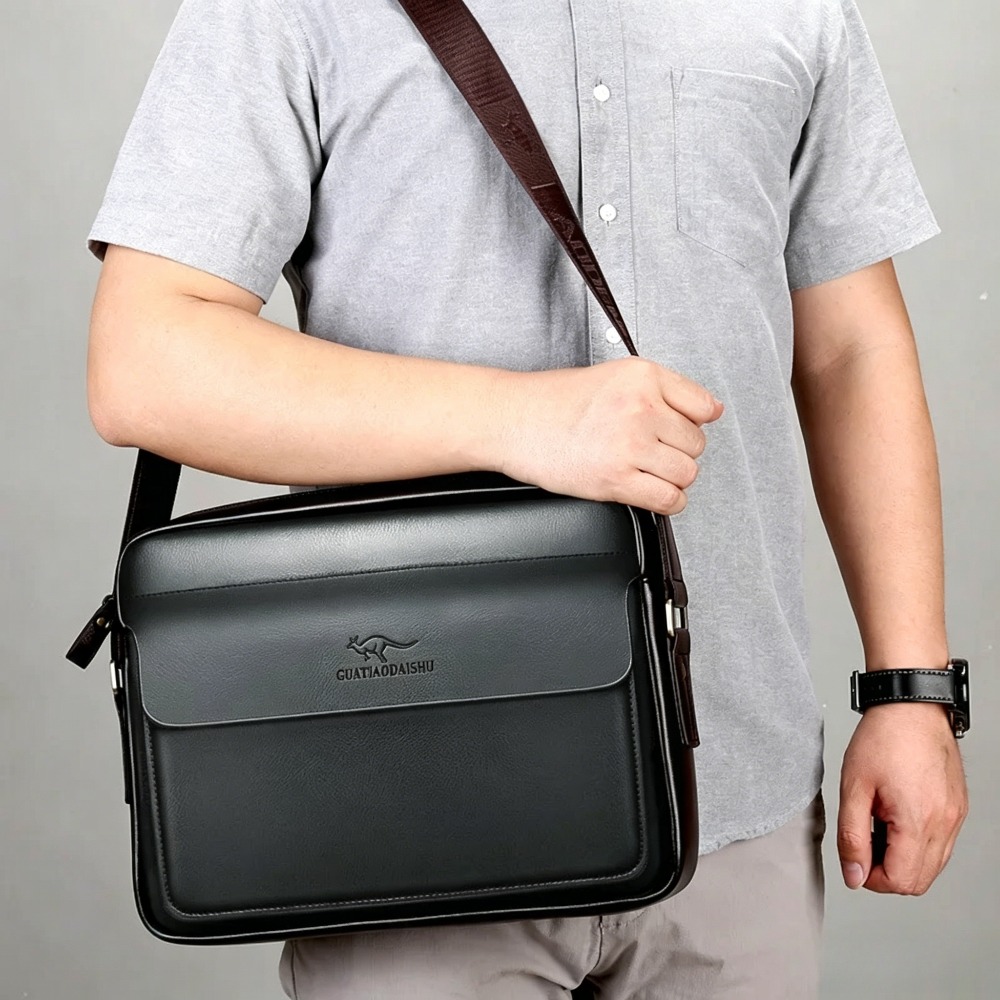กระเป๋าสะพายไหล่เดี่ยวผู้ชายหน - Leather Work Laptop Bag บทวิจารณ์และราคา