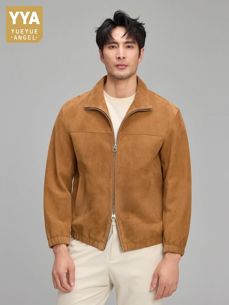 เสื้อแจ็คเก็ตหนังกลับแท้สำหรับ - Leather Work Jacket Mens บทวิจารณ์และราคา
