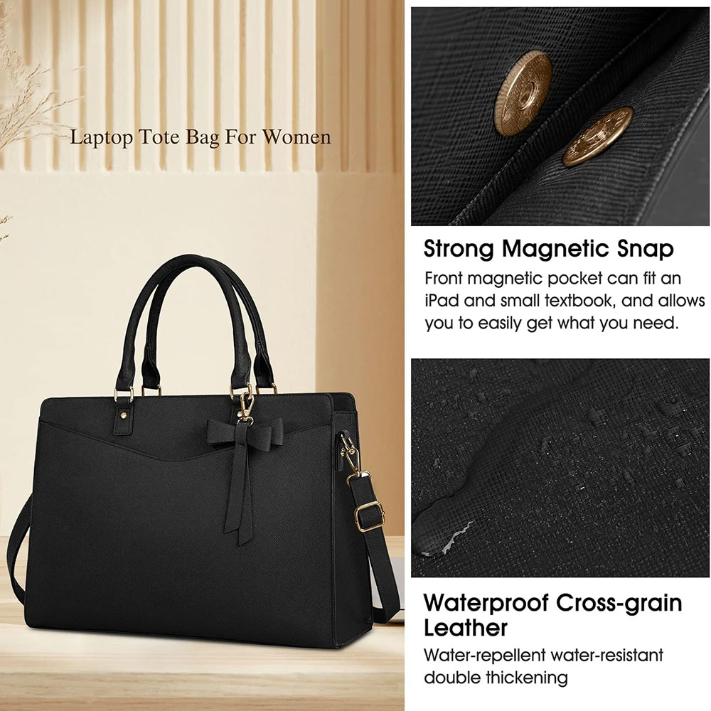 กระเป๋าแล็ปท็อปสำหรับผู้หญิง 1 - Leather Work Laptop Bag บทวิจารณ์และราคา