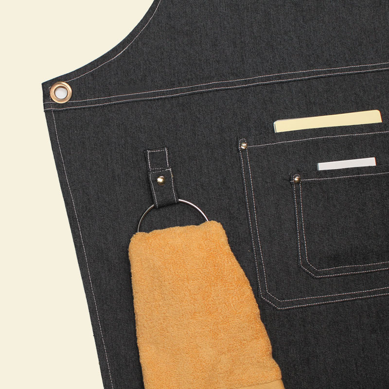 ผ้ากันเปื้อนยีนส์สายหนัง PU ลา - Leatherwork Logo บทวิจารณ์และราคา