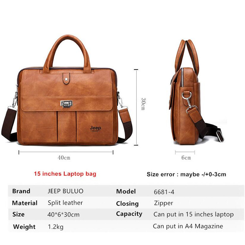 กระเป๋าเอกสารหนังสำหรับผู้ชาย  - Leather Work Bag บทวิจารณ์และราคา