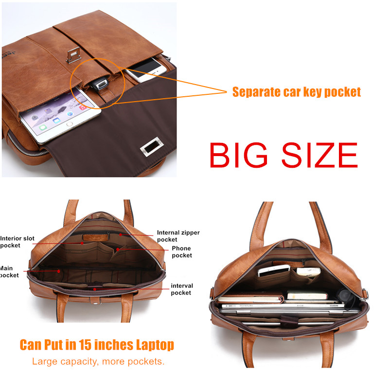 กระเป๋าเอกสารหนังสำหรับผู้ชาย  - Leather Work Bag บทวิจารณ์และราคา