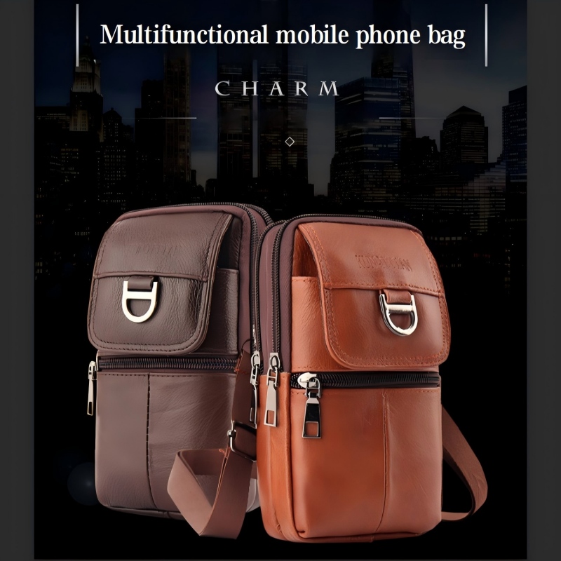 กระเป๋าคาดเอวหนังสำหรับผู้ชาย  - Leather Work Bag บทวิจารณ์และราคา